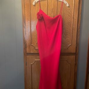 Red cocktail dress, 100% Poly made in USA!